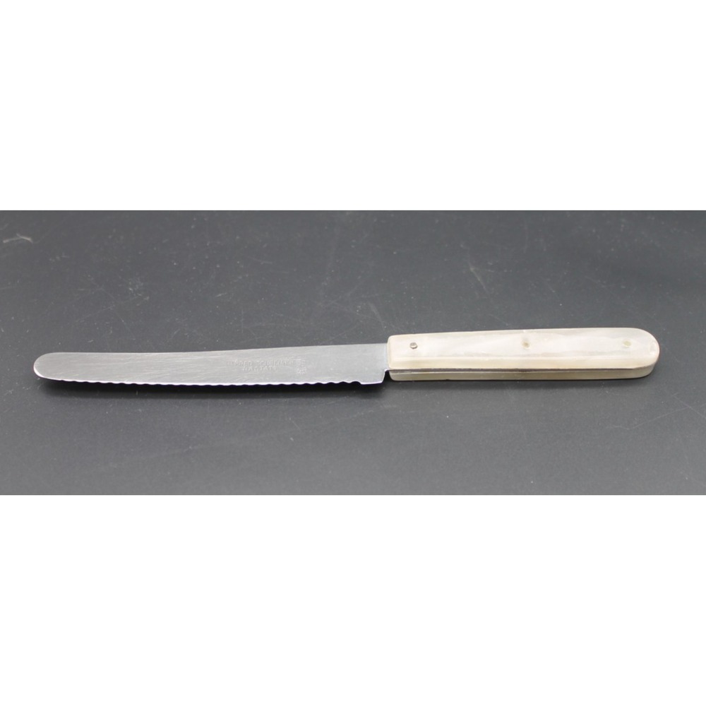 Alfred Schreiner Rastatt Solingen Rostfrei Knife White Lucite Handle Vintage